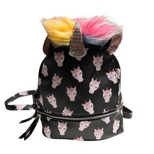 NWT Under One Sky  Unicorn Women Girls Backpack with Fuzzy Top NWT